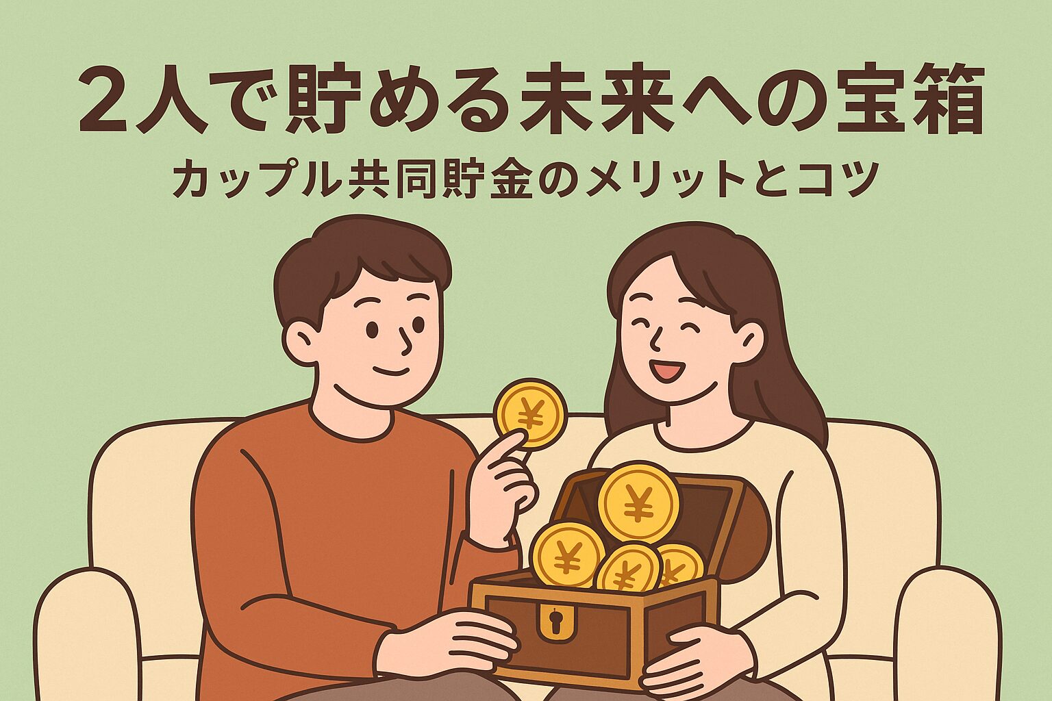 カップルと宝箱